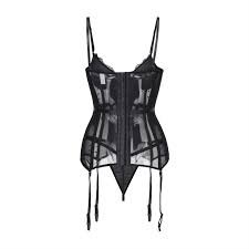 Corset Sexy en Microfibre Douce et Dentelle pour Femmes