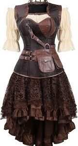Ensemble Élégant Corset Steampunk Josamogre