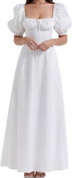 Robe Fleurie d'Été à Manches Puffantes et Encolure U