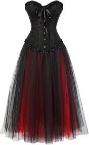 Corset Pirate Grebrafan avec Jupe en Tulle pour Carnaval