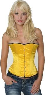 Fapedo Corset Satin Semi-Poitrine 52 Jaune