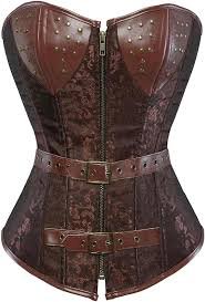 Corsets Steampunk en Simili Cuir pour Femmes AYAZER