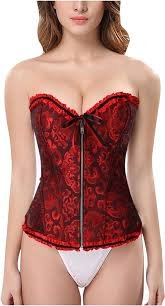 Corset Floral Satiné Femme - Grande Taille à Lacets