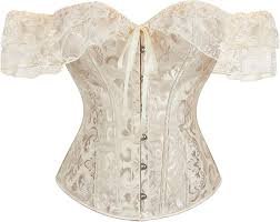 Corset Bustier Gothique Femme en Dentelle Rouge