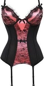 Yaigshape Corset Bustier Sexy Femme à Bretelles Réglables