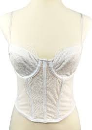 Corset Femme Vintage Blanc Sexy