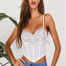 Corset Vintage Blanc pour Femme