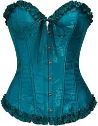 Corset Bustier Femme Marron en Dentelle