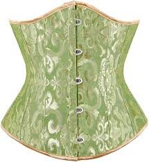 Corset Gothique Vert XXL à Baleines pour Femme