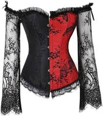 Corset Gothique Sexy en Dentelle Florale pour Femme