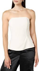 Corset Blanc Sans Bretelles Alejandra pour Femme