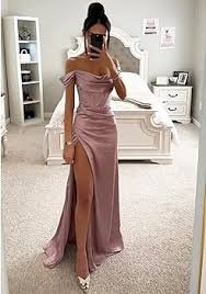Robe de Bal Longue Sans Manches à Épaules Nues - Corset Élégant